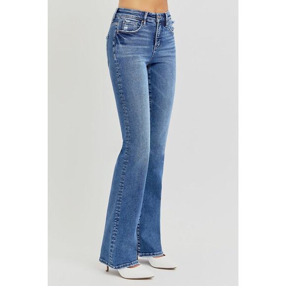 Risen Denim - Risen Jeans-Medium Wash Straight Leg, High waist